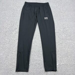 Under Armour Challenger Training Pants Women's Large Black Ankle Zip Stretch Gym